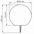 Lampa solarna LED KULA RGBW 20cm z pilotem