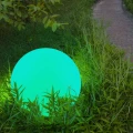 Lampa solarna LED KULA RGBW 30cm z pilotem goldlux