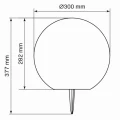 Lampa solarna LED KULA RGBW 30cm z pilotem goldlux