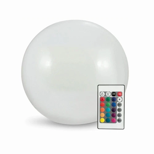 Lampa solarna LED KULA RGBW 30cm z pilotem goldlux