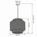 Lampa wisząca BERTA beżowa Ø 40cm. 1xE27