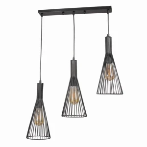 TIANA 3xE27 czarna Lampa wisząca 