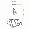 Lampa wisząca JASMINA złota Ø 40cm. 1xE27