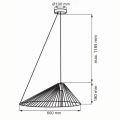 Lampa wisząca AURORA czarna 1xE27
