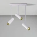 Lampa sufitowa PORTO biało-złota ruchoma 3xGU10