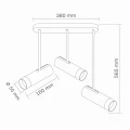 Lampa sufitowa PORTO biało-złota ruchoma 3xGU10