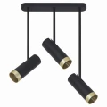 Lampa sufitowa PORTO czarno-złota ruchoma 3xGU10