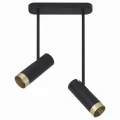 Lampa sufitowa PORTO czarno-złota ruchoma 2xGU10