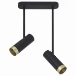 PORTO czarno-złota ruchoma 2xGU10 Lampa sufitowa
