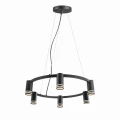 Lampa wisząca ROMA czarna Ø 60cm. 6xGU10