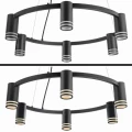 Lampa wisząca ROMA czarna Ø 60cm. 6xGU10