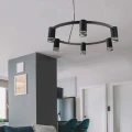 Lampa wisząca ROMA czarna Ø 60cm. 6xGU10