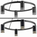Lampa wisząca ROMA czarna Ø 50cm. 4xGU10