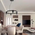 Lampa wisząca ROMA czarna Ø 50cm. 4xGU10