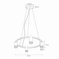 Lampa wisząca ROMA czarna Ø 50cm. 4xGU10