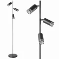 Lampa podłogowa ROMA czarna 3xGU10