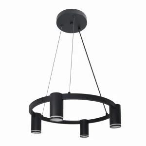 PARIS ROUND czarna Ø 47cm. 4xGU10 Lampa wisząca