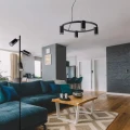Lampa wisząca PARIS ROUND czarna Ø 47cm. 4xGU10