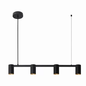 MARIBEL czarno-złota + czarne pierścienie 4xGU10 Lampa wisząca z wymiennym ringiem 