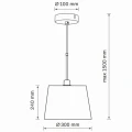 Lampa wisząca ELENA biało-złota Ø 30cm. 1xE27