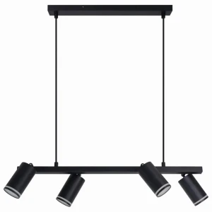 PARIS 4 czarna 4xGU10 Lampa wisząca z regulacją kierunku