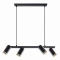 Lampa wisząca z regulacją kierunku PARIS 4 czarna 4xGU10