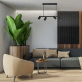 Lampa wisząca z regulacją kierunku PARIS 4 czarna 4xGU10