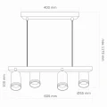 Lampa wisząca z regulacją kierunku PARIS 4 czarna 4xGU10