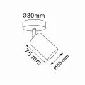 Lampa ścienno-sufitowa ruchoma GOLDI złota 1xGU10