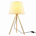 Lampa stołowa trójnóg ELENA biało-złota Ø 30cm. 1xE27