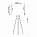 Lampa stołowa trójnóg ELENA czarno-złota Ø 30cm. 1xE27