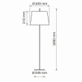 Lampa podłogowa ELENA biało-złota Ø 40cm. 1xE27