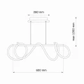 Lampa wisząca EMMA czarny LED 38W 4000K