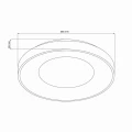 Plafon łazienkowy ściemnialny WITOLD LED dim. Ø 38 okrągły 48W 5300lm 3000~4000~6000K z pilotem