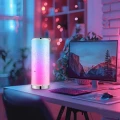Lampa stołowa STELLA LED mini RGB+W z pilotem,  zasilacz