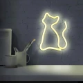 Lampka dekoracyjna NEON KOT LED USB A + zasilanie bateryjne 3xAA