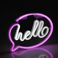 Lampka dekoracyjna NEON HELLO LED USB A + zasilanie bateryjne 3xAA