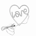 Lampka dekoracyjna NEON SERCE LOVE LED USB A + zasilanie bateryjne 3xAA