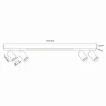 Lampa ścienno-sufitowa PARIS czarna LED 4000K  z reflektorem 4xGU10