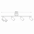 Lampa ścienno-sufitowa GOLDI 4xGU10 złota ruchoma