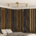 Lampa ścienno-sufitowa GOLDI 3xGU10 złota ruchoma