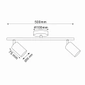 Lampa ścienno-sufitowa GOLDI 2xGU10 złota ruchoma