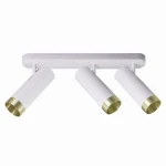 FADO 3 biało-złota 3xGU10 ruchoma Lampa ścienno-sufitowa