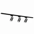 Zestaw szynowy LONDON 3xGU10 czarny, szyna 1m, ruchomy 1F