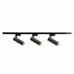 FADO 1m czarny | złoty 3xGU10 Zestaw szynowy 1-fazowy