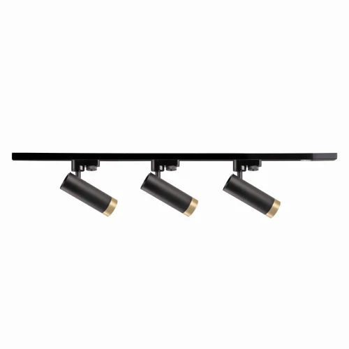 Zestaw szynowy 1-fazowy FADO 1m czarny | złoty 3xGU10