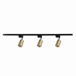 MARIBEL czarno-złota 1m. 3xGU10 Zestaw szynowy ruchomy 1-fazowy