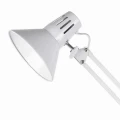 Lampa biurkowa WORKER biała E27, regulowana, mocowana do blatu