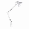 Lampa biurkowa WORKER biała E27, regulowana, mocowana do blatu