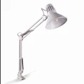 Lampa biurkowa WORKER biała E27, regulowana, mocowana do blatu